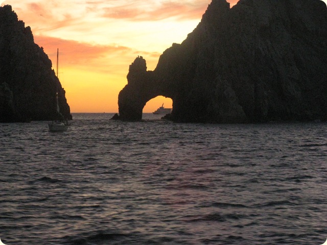 Sunset on the water in Los Cabos